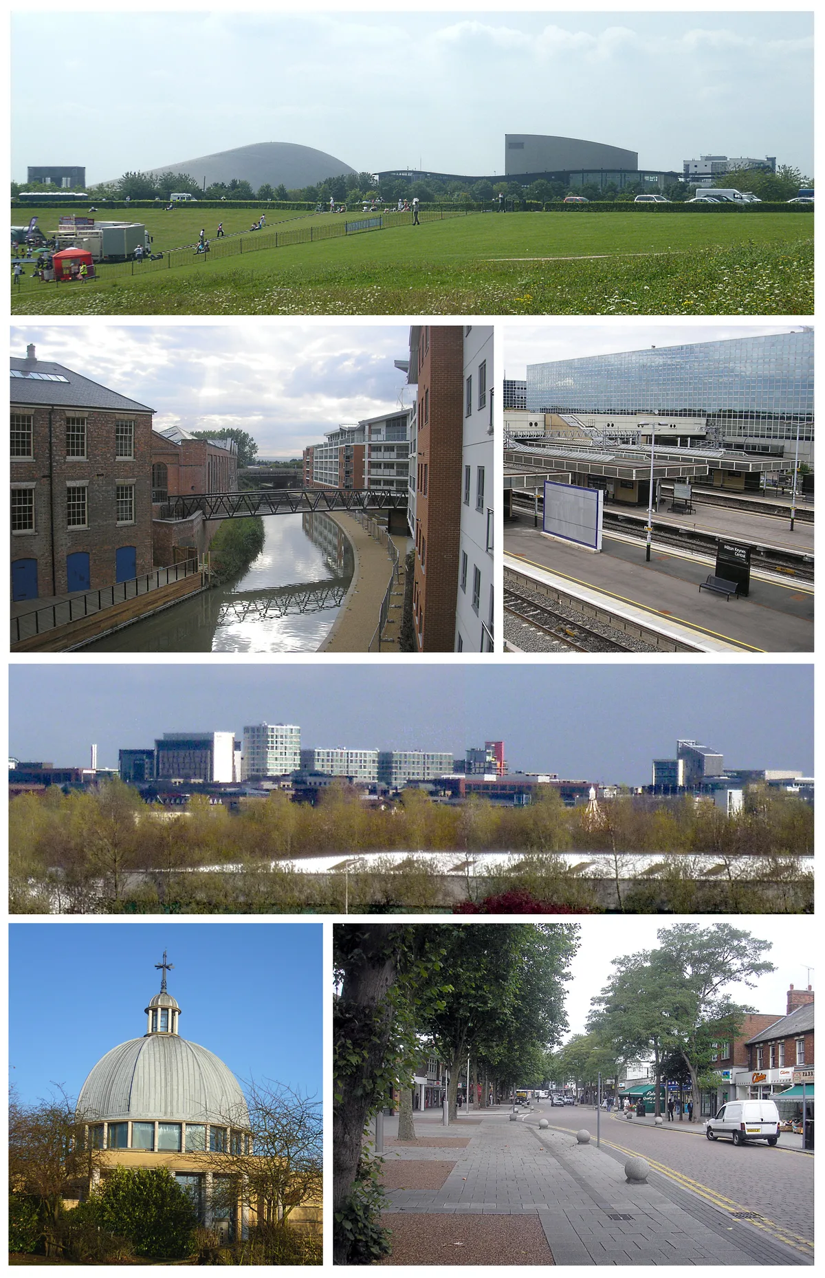 Milton Keynes, towns & cities in West Midlands