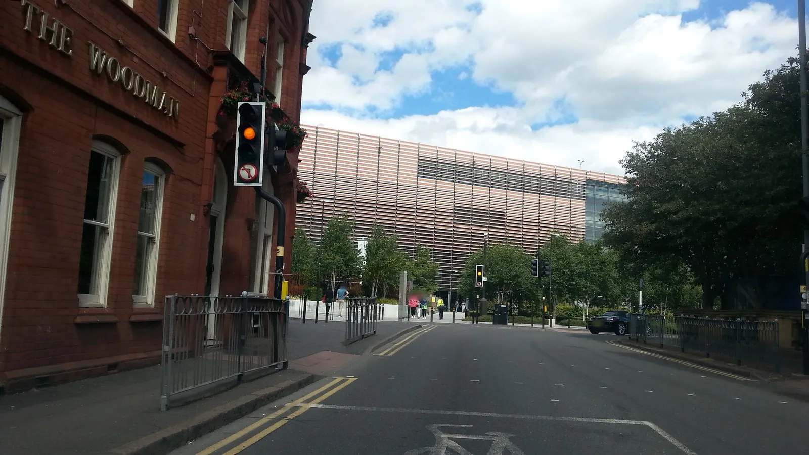 The Woodman — street-level view